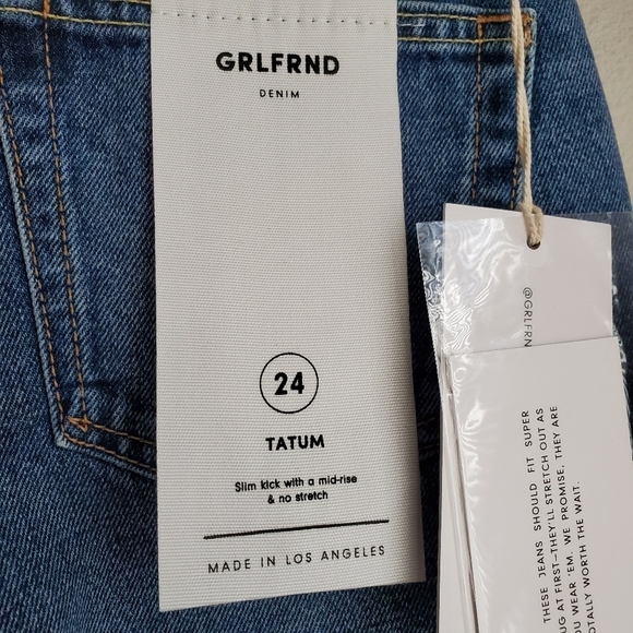 GRLFRND Tatum Step Hem Jeans size 24 NWT - Picture 4 of 7